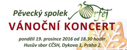 Vánoční koncert pěveckého spolku ORFEJ